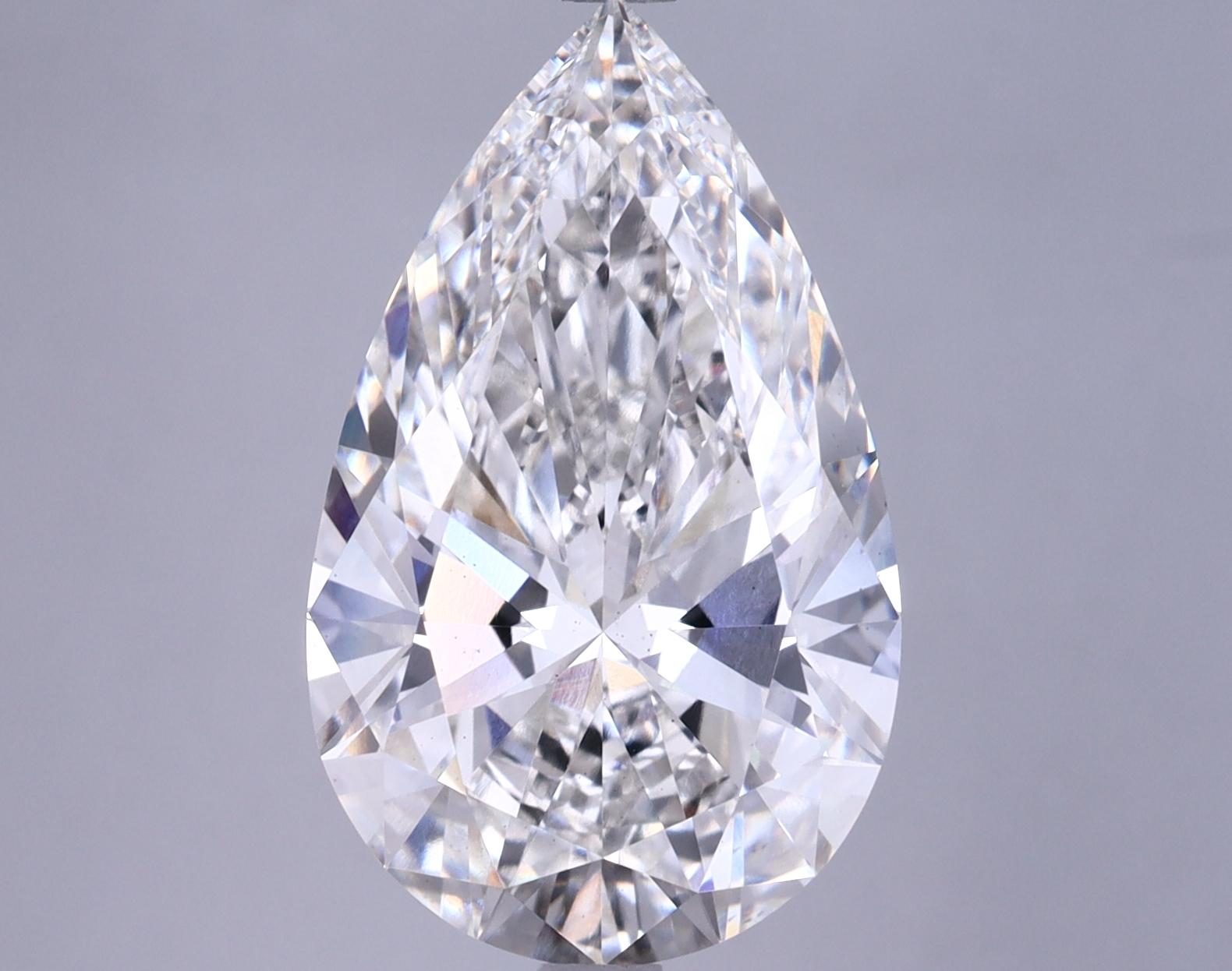 6.13 Carat Pear Shaped Ideal Cut VS1 IGI Certified Lab Grown Diamond