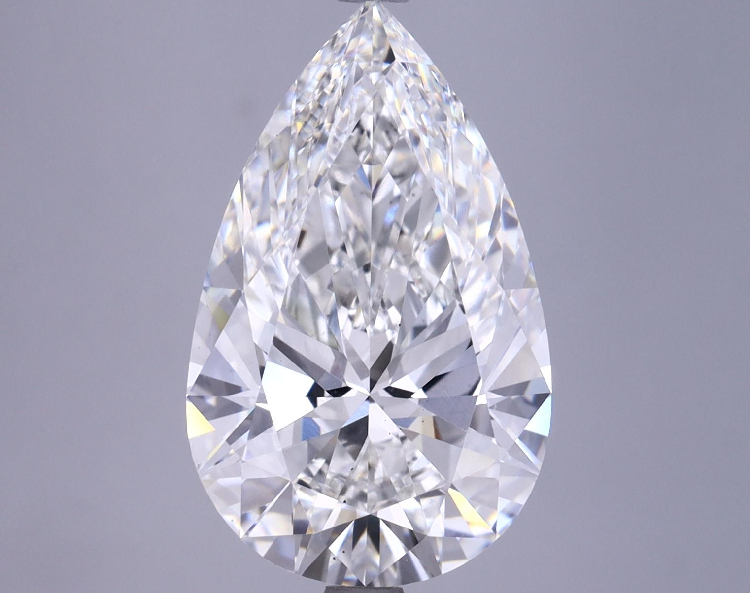 5.67 Carat Pear Shaped Ideal Cut VS1 IGI Certified Lab Grown Diamond