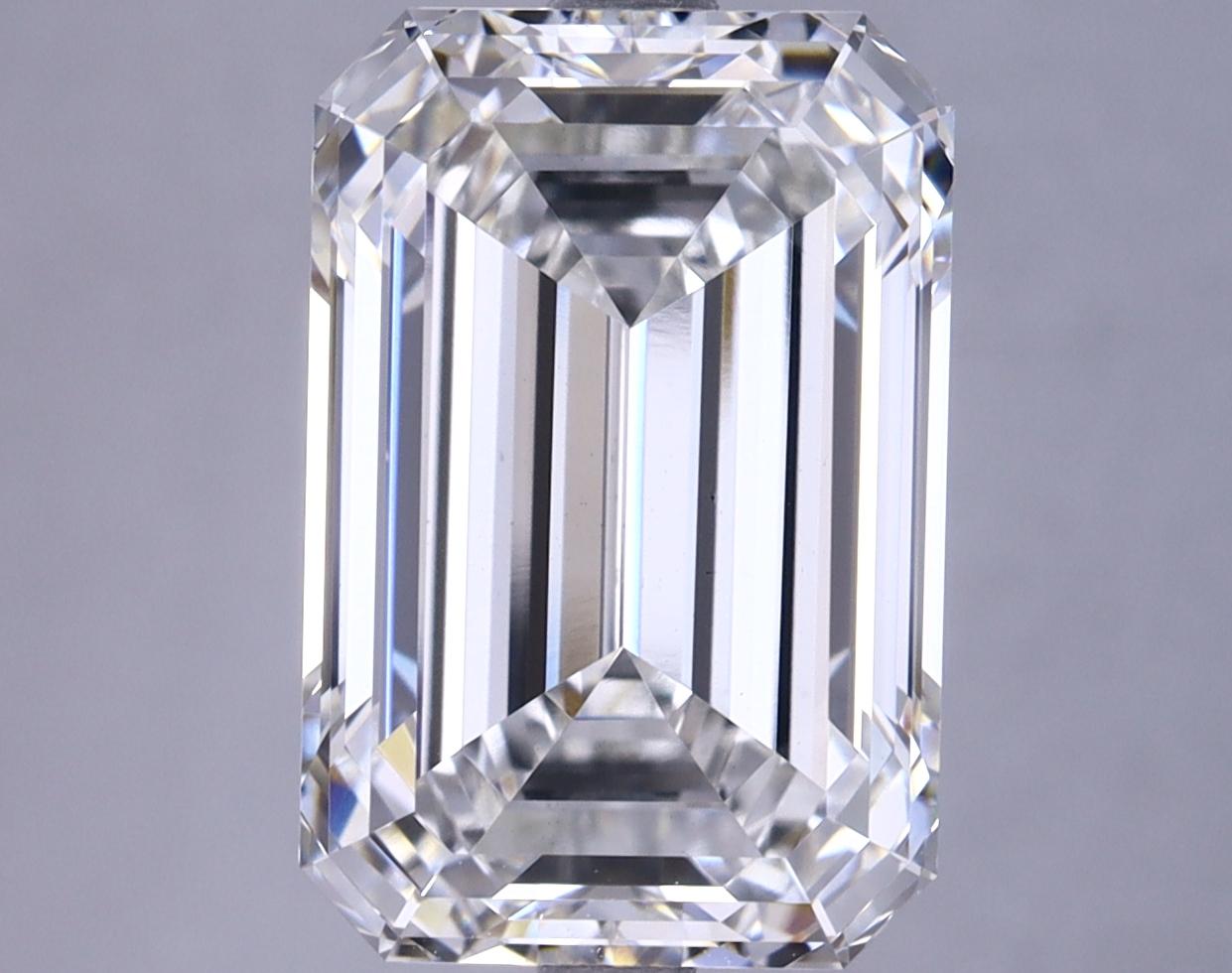 6.58 Carat Emerald Shaped Excellent Cut VS1 IGI Certified Lab Grown Diamond