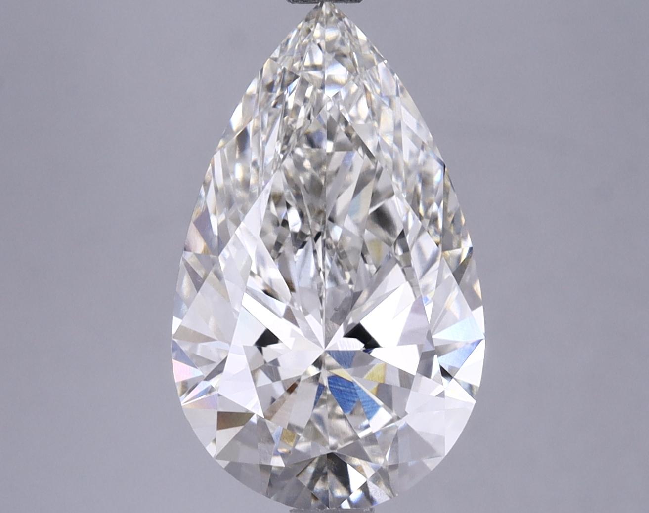 3.67 Carat Pear Shaped Ideal Cut VS1 IGI Certified Lab Grown Diamond
