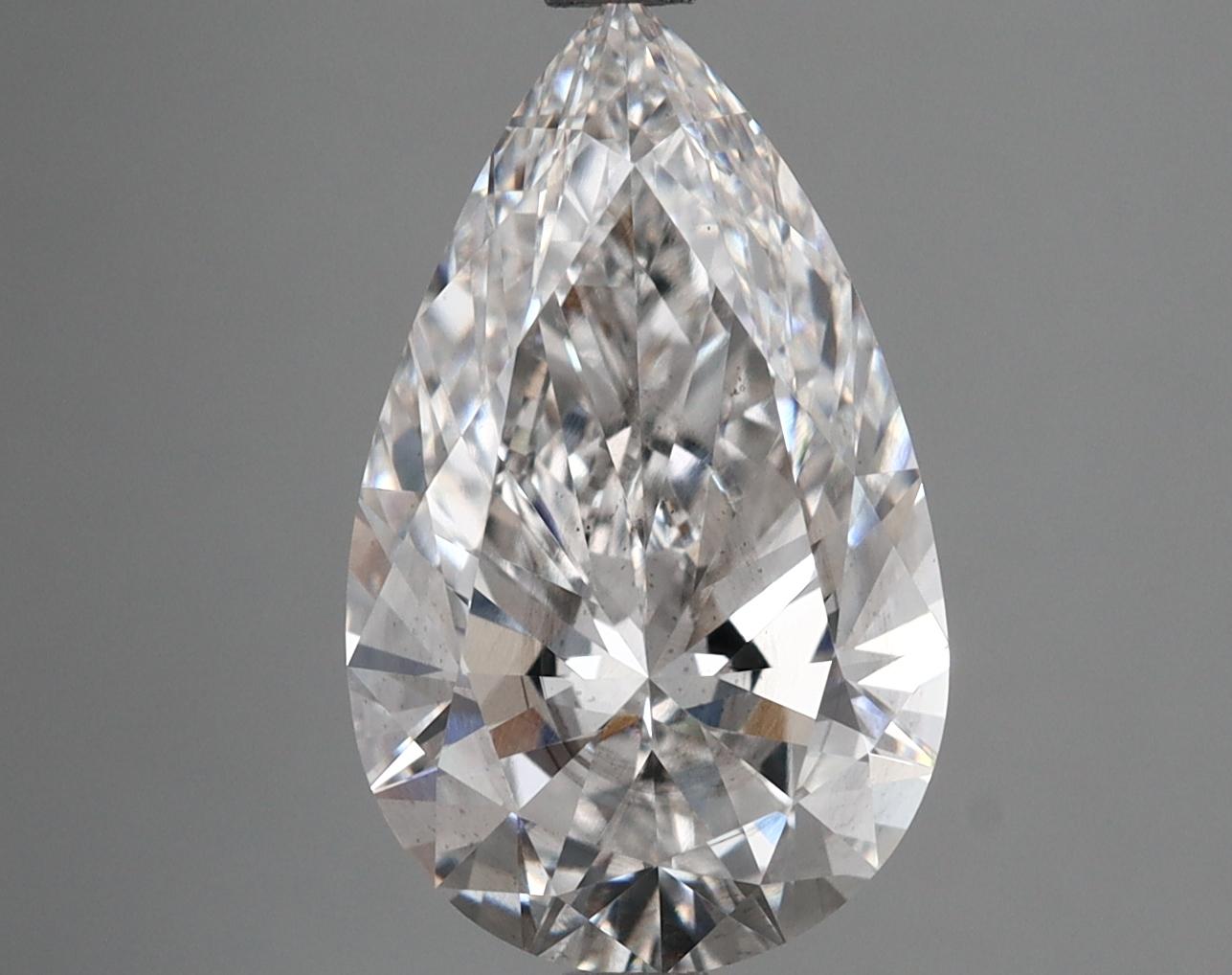 3.78 Carat Pear Shaped Ideal Cut SI1 IGI Certified Lab Grown Diamond