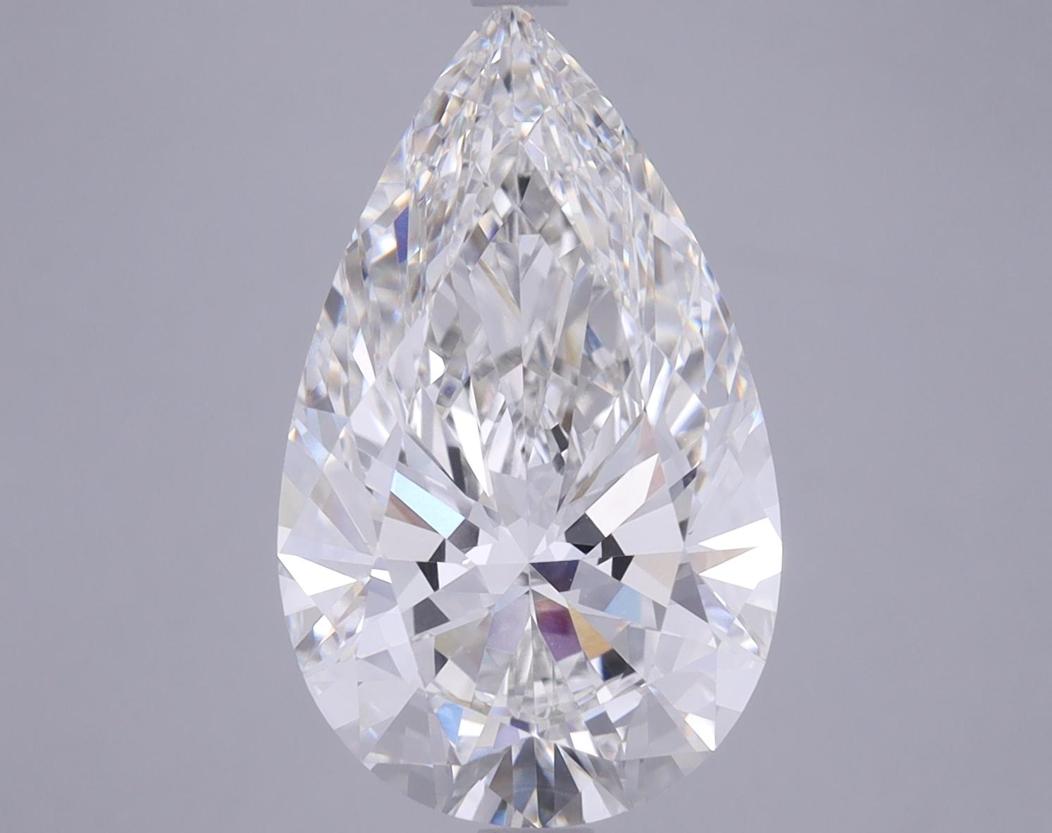 5.37 Carat Pear Shaped Ideal Cut VVS1 GIA Certified Lab Grown Diamond