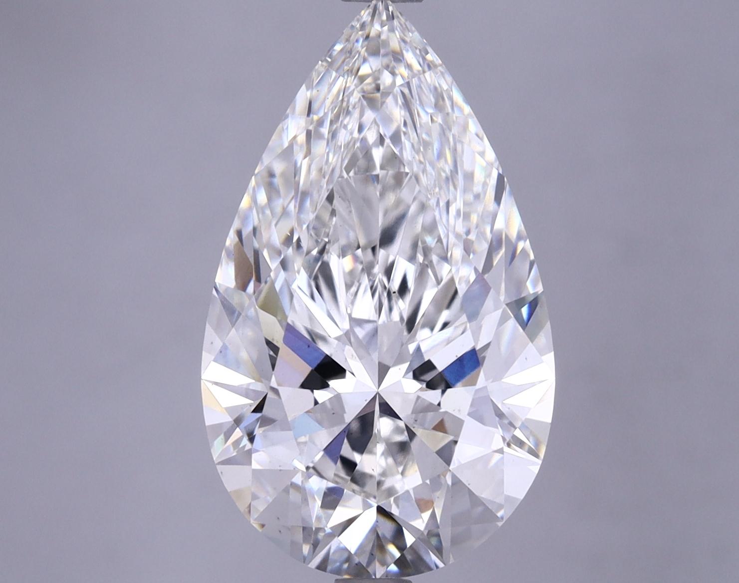 5.18 Carat Pear Shaped Ideal Cut VS2 GIA Certified Lab Grown Diamond