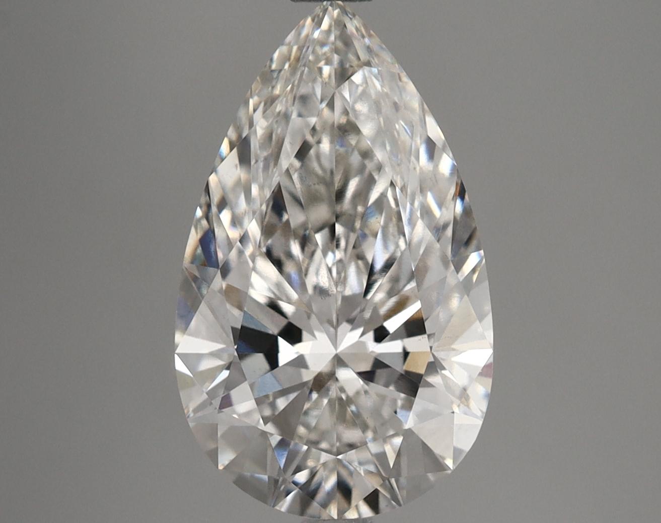 3.86 Carat Pear Shaped Ideal Cut VS2 IGI Certified Lab Grown Diamond