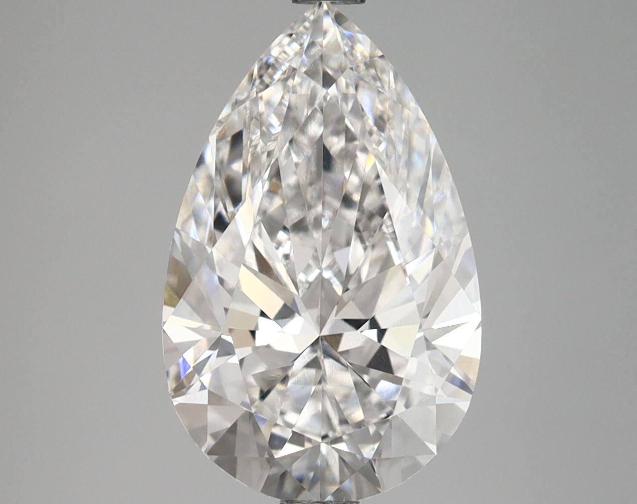 3.8 Carat Pear Shaped Ideal Cut VVS2 IGI Certified Lab Grown Diamond