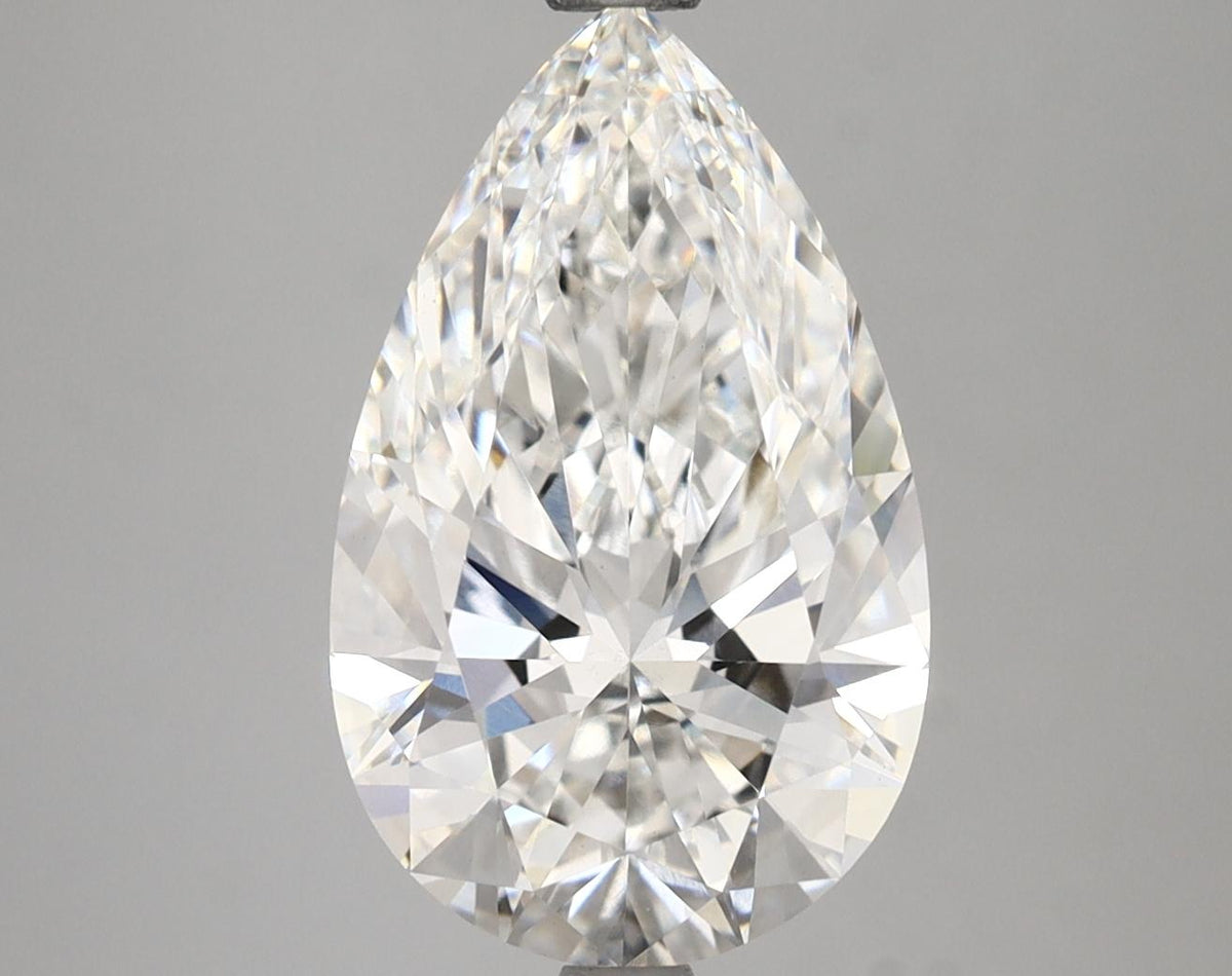 3.82 Carat Pear Shaped Ideal Cut VVS2 IGI Certified Lab Grown Diamond