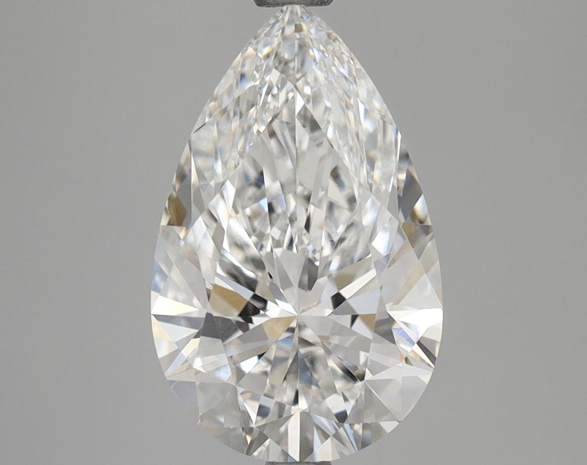 2.87 Carat Pear Shaped Ideal Cut VVS2 IGI Certified Lab Grown Diamond