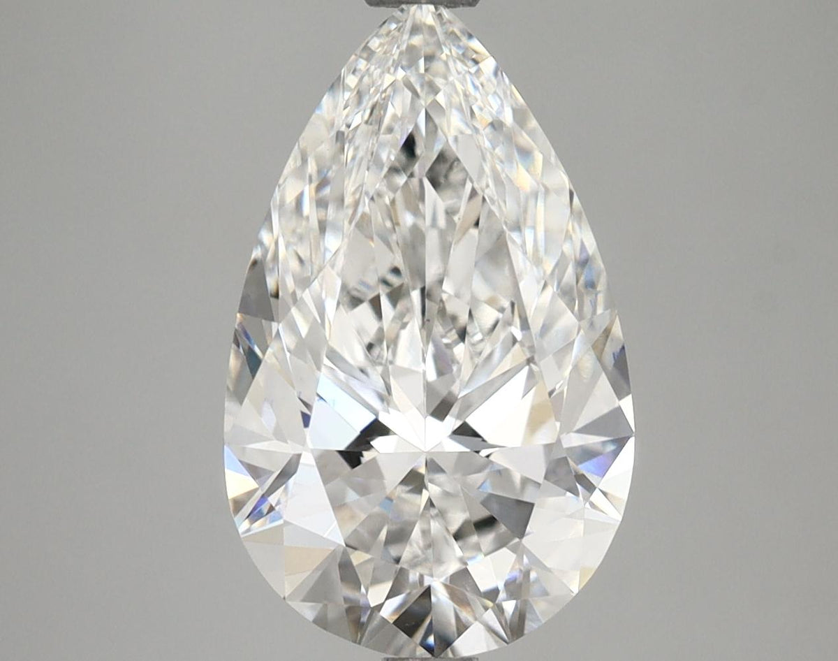 3.68 Carat Pear Shaped Ideal Cut VVS2 IGI Certified Lab Grown Diamond