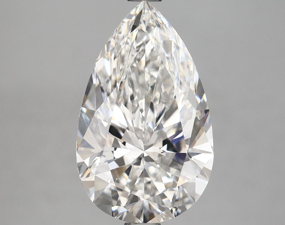 3.13 Carat Pear Shaped Ideal Cut VVS2 IGI Certified Lab Grown Diamond