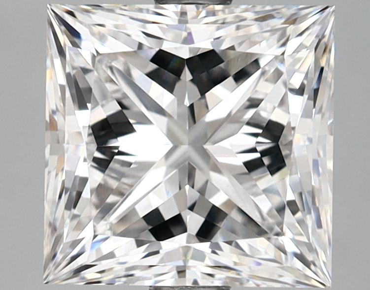 3.08 Carat Princess Shaped Ideal Cut VVS2 IGI Certified Lab Grown Diamond