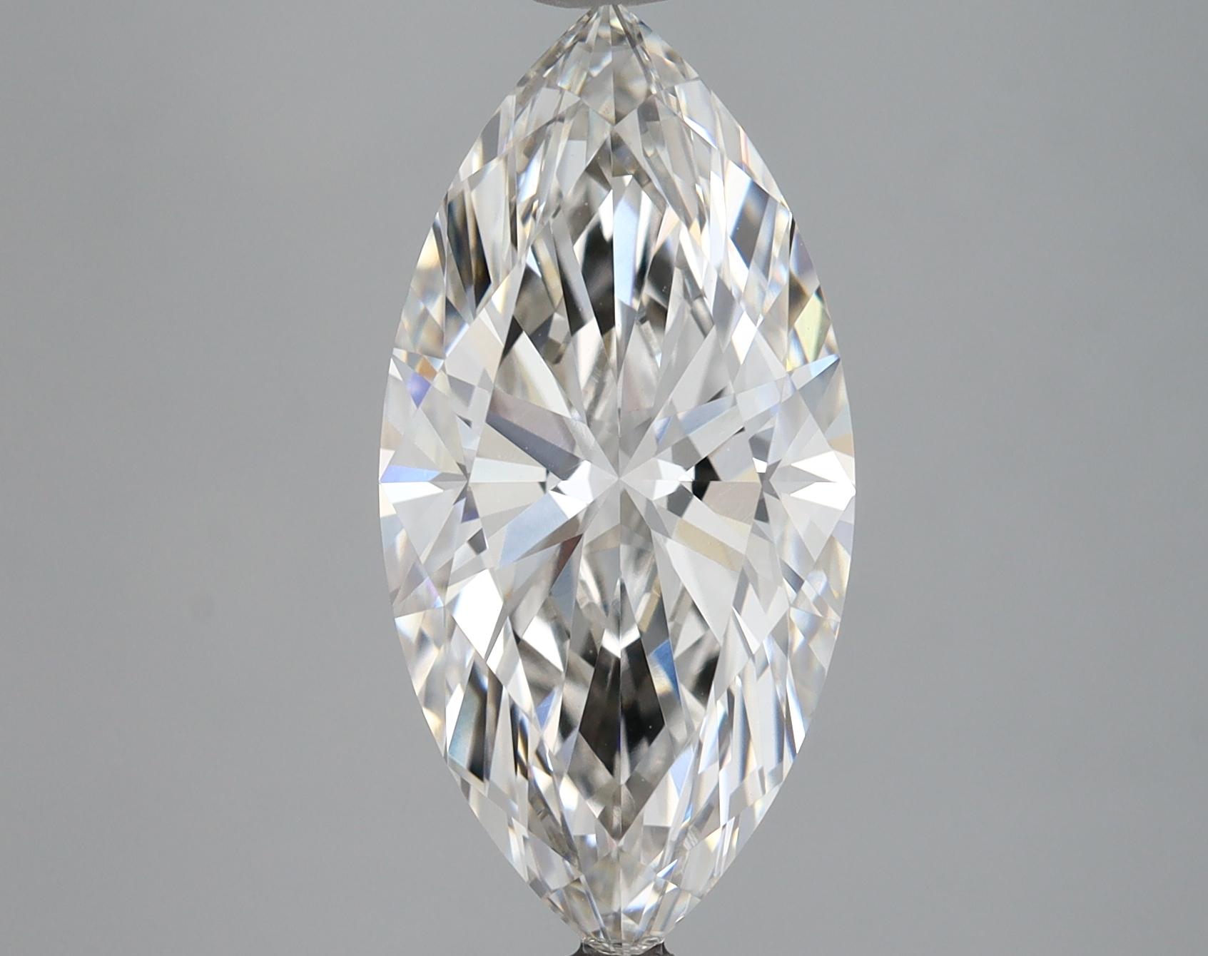 3.76 Carat Marquise Shaped Excellent Cut VVS2 GIA Certified Lab Grown Diamond