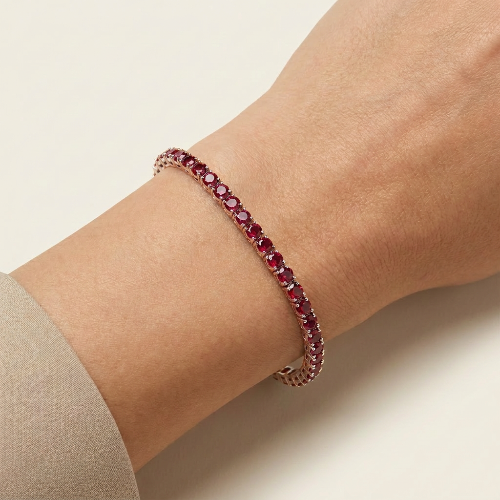 _lifestyle_image@SKU:B2412-RBDR03000004P #metal_silver-with-rose-plating+origin_lab-grown+bracelet-length-inches_7