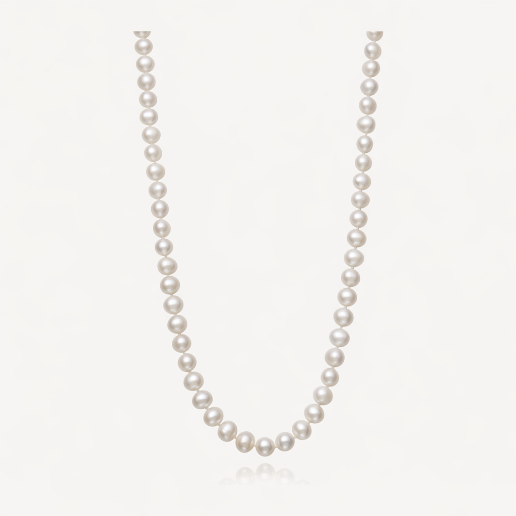 Freshwater Pearl Strand Necklace with Sterling Silver Clasp