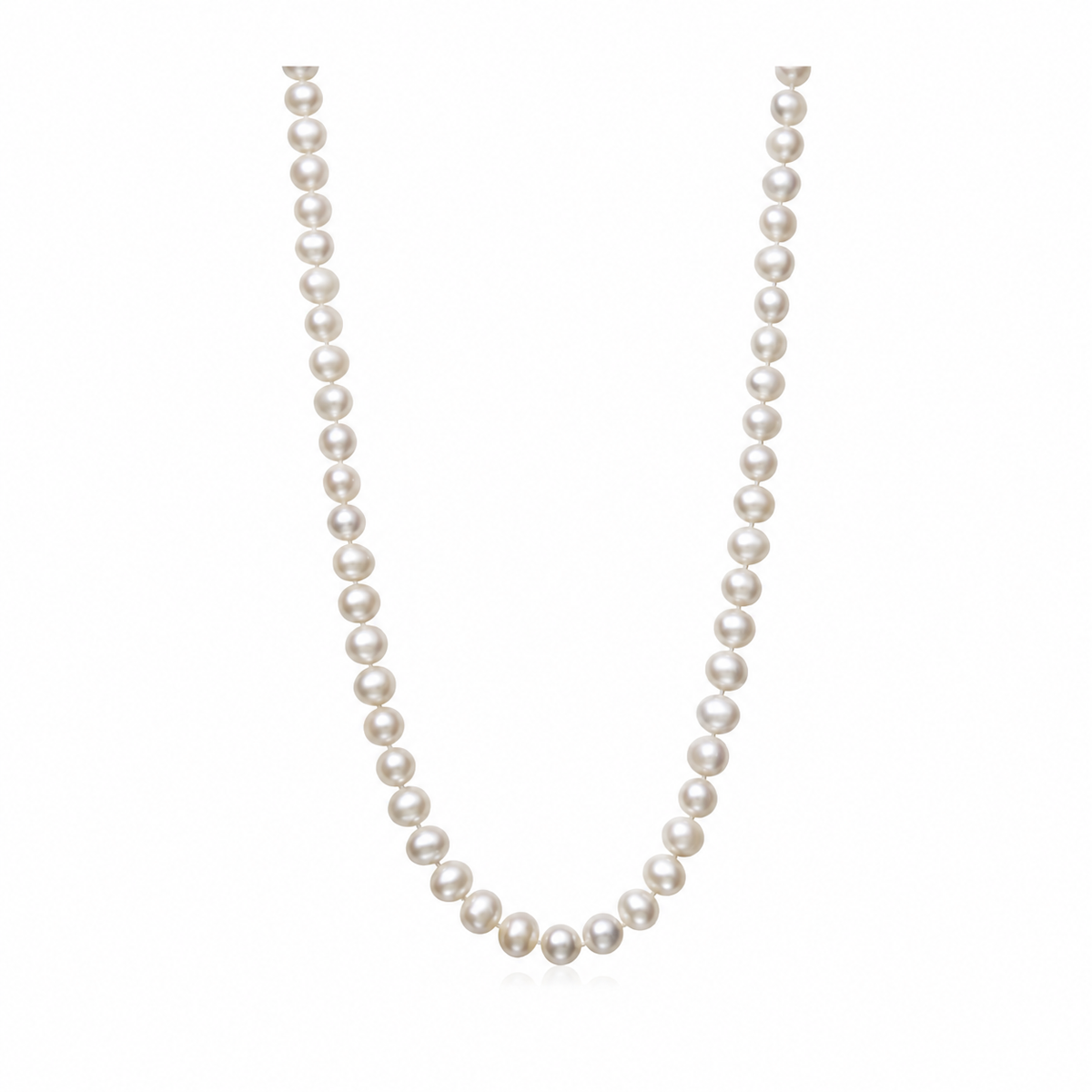Freshwater Pearl Strand Necklace with Sterling Silver Clasp