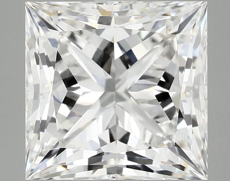 4.08 Carat Princess Shaped Ideal Cut VVS2 IGI Certified Lab Grown Diamond