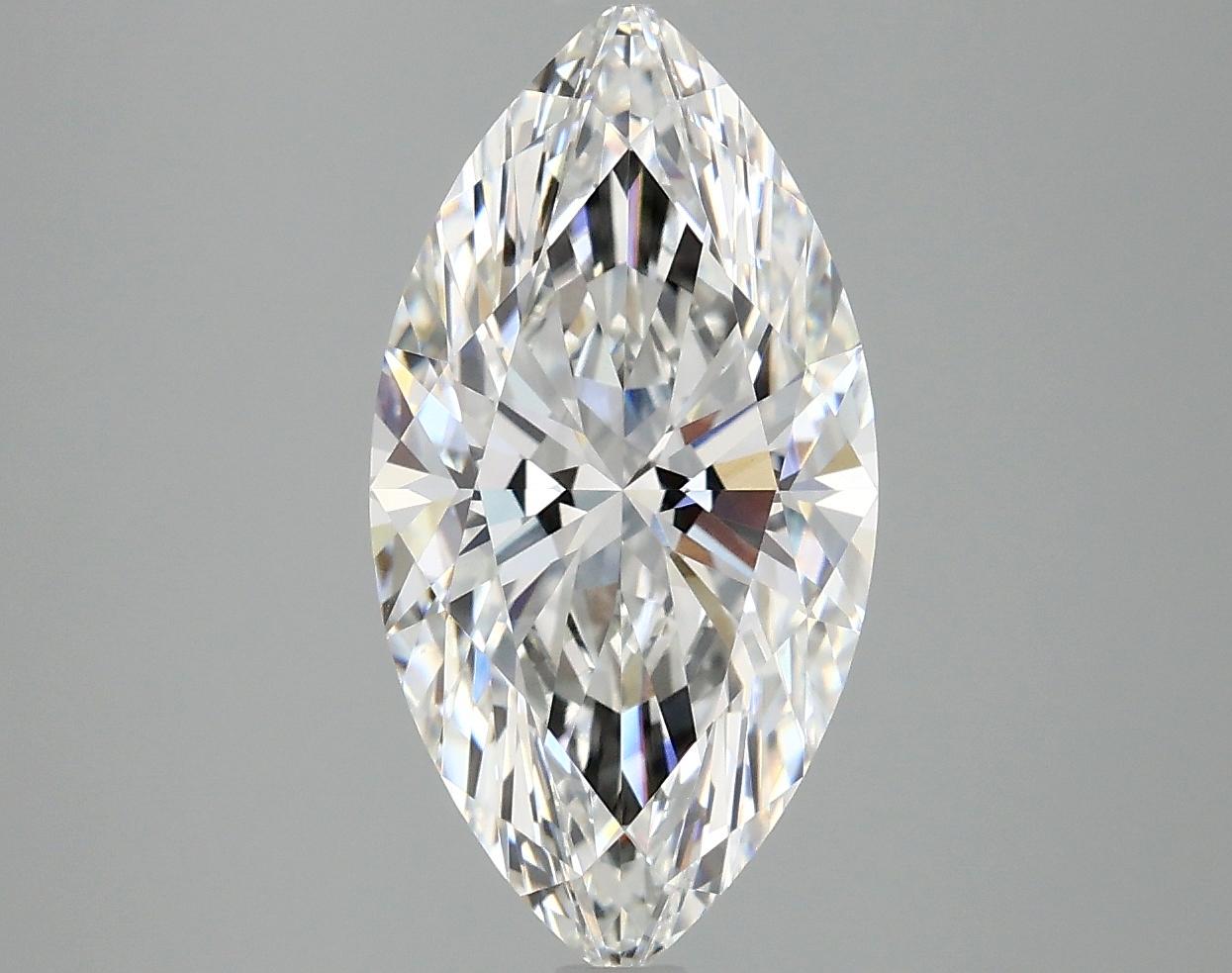 3.09 Carat Marquise Shaped Ideal Cut VVS2 IGI Certified Lab Grown Diamond