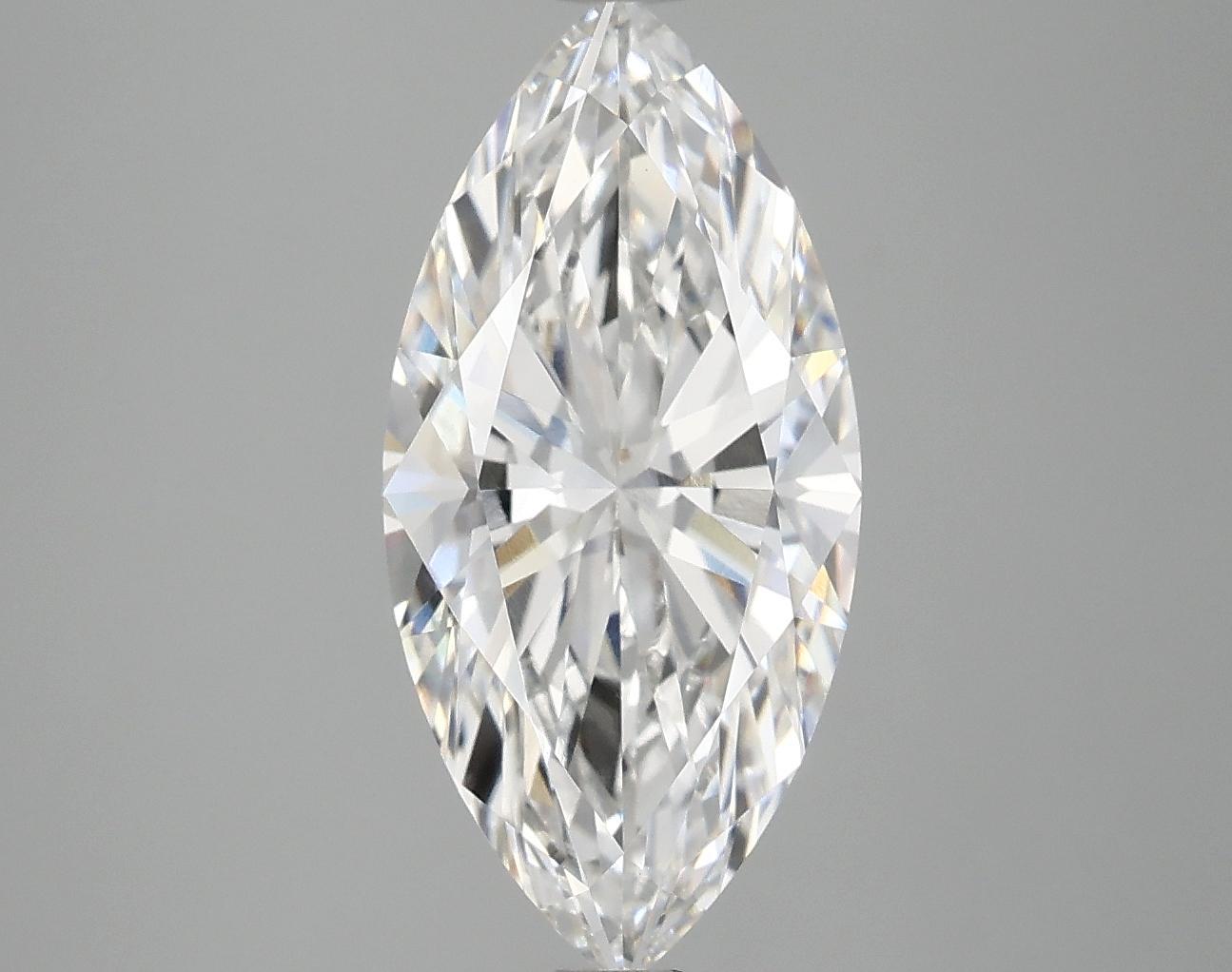 3.04 Carat Marquise Shaped Excellent Cut VVS2 IGI Certified Lab Grown Diamond