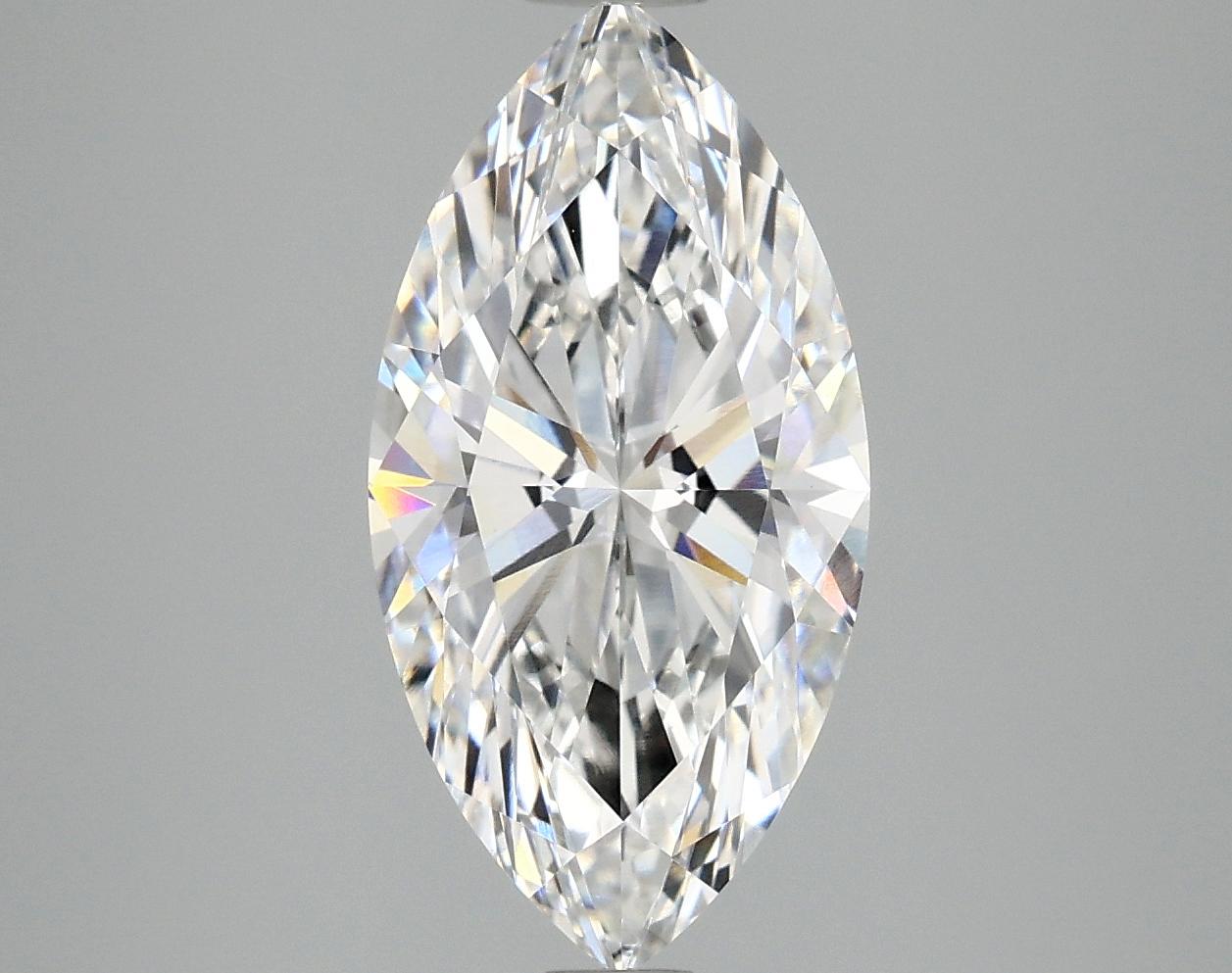 3.08 Carat Marquise Shaped Ideal Cut VVS2 IGI Certified Lab Grown Diamond