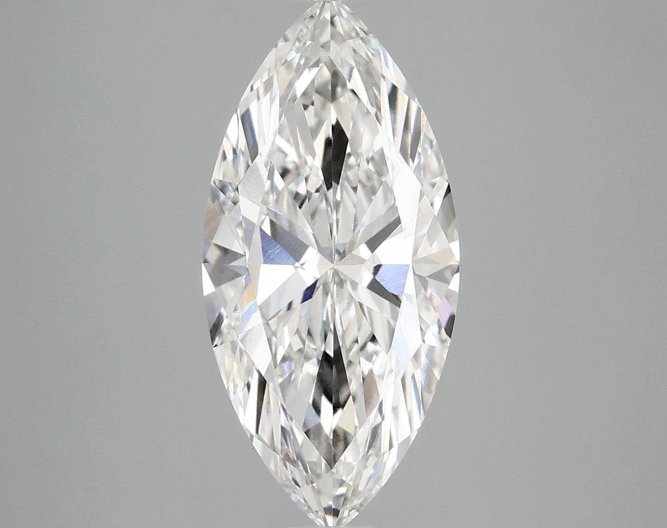 2.97 Carat Marquise Shaped Excellent Cut VVS2 IGI Certified Lab Grown Diamond