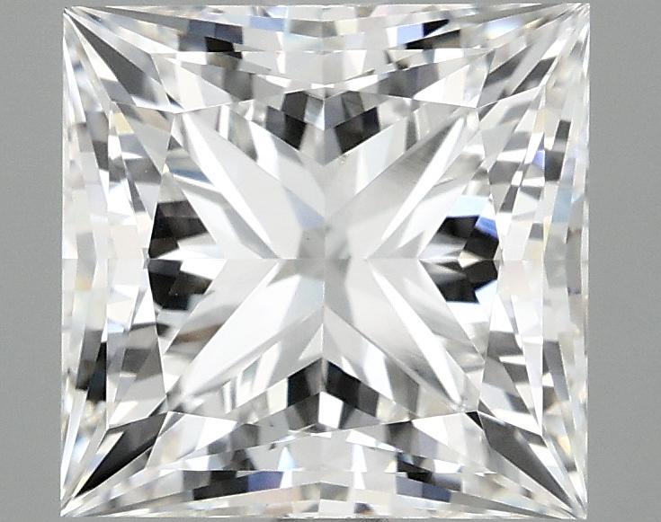 4.09 Carat Princess Shaped Ideal Cut VVS2 IGI Certified Lab Grown Diamond