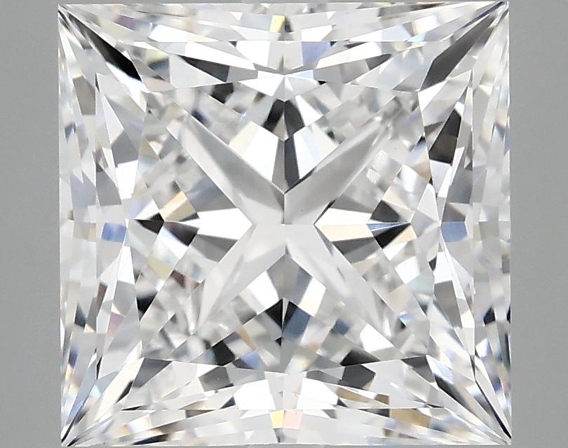 5.09 Carat Princess Shaped Ideal Cut VVS2 IGI Certified Lab Grown Diamond