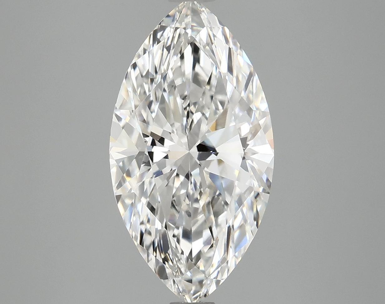 3.09 Carat Marquise Shaped Excellent Cut VVS2 IGI Certified Lab Grown Diamond