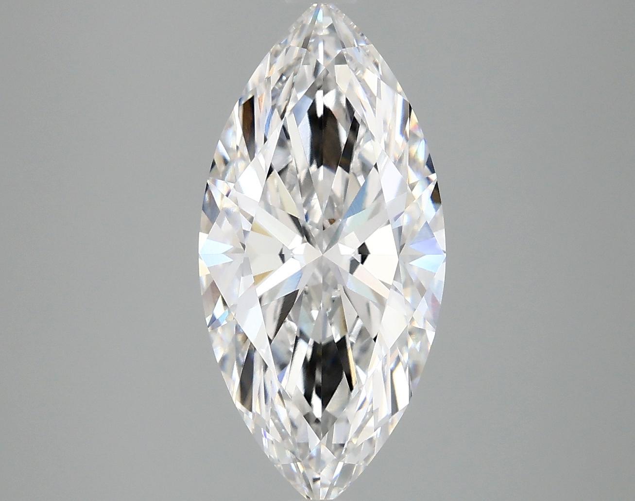 3.07 Carat Marquise Shaped Excellent Cut VVS2 IGI Certified Lab Grown Diamond