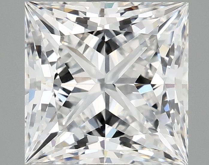3.08 Carat Princess Shaped Ideal Cut VVS2 IGI Certified Lab Grown Diamond