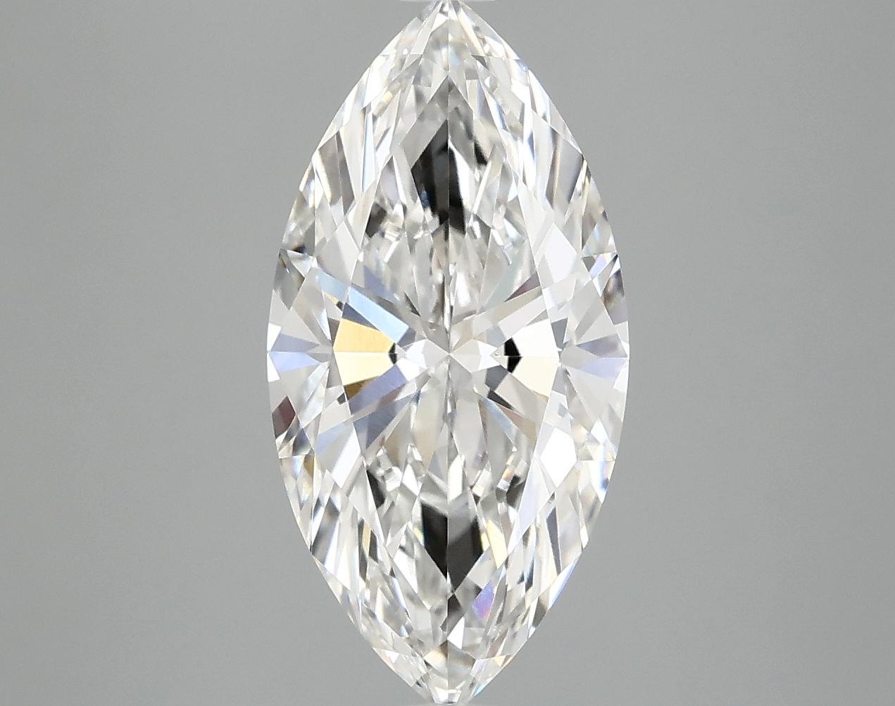 3.03 Carat Marquise Shaped Ideal Cut VVS2 IGI Certified Lab Grown Diamond
