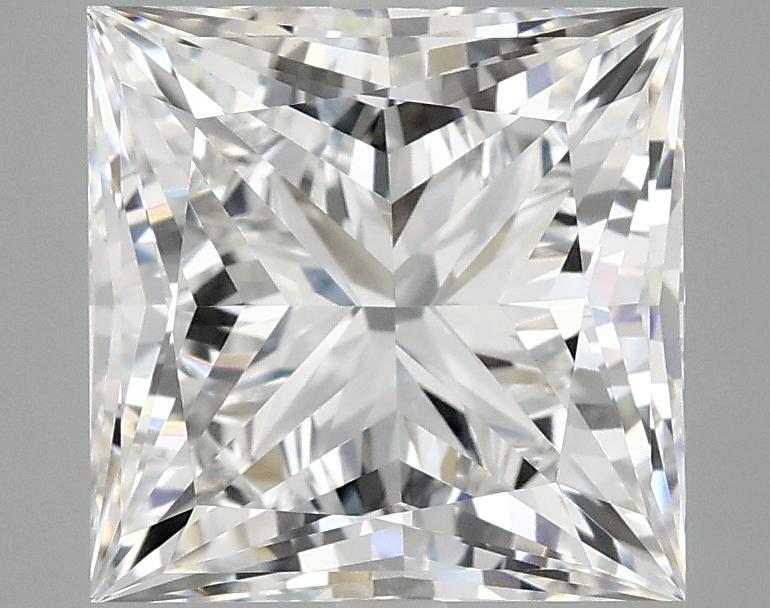 4.04 Carat Princess Shaped Ideal Cut VVS2 IGI Certified Lab Grown Diamond