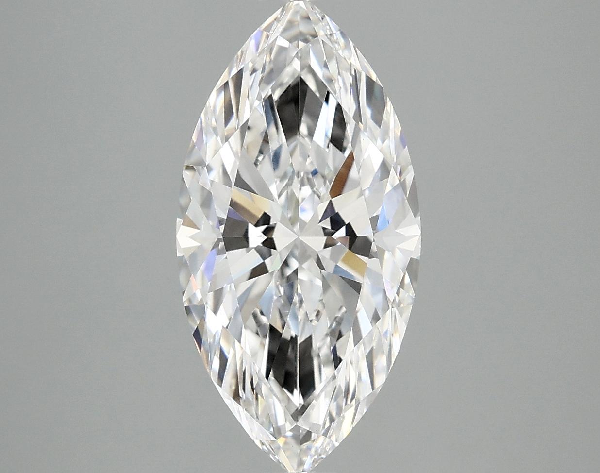 3.08 Carat Marquise Shaped Ideal Cut VVS2 IGI Certified Lab Grown Diamond