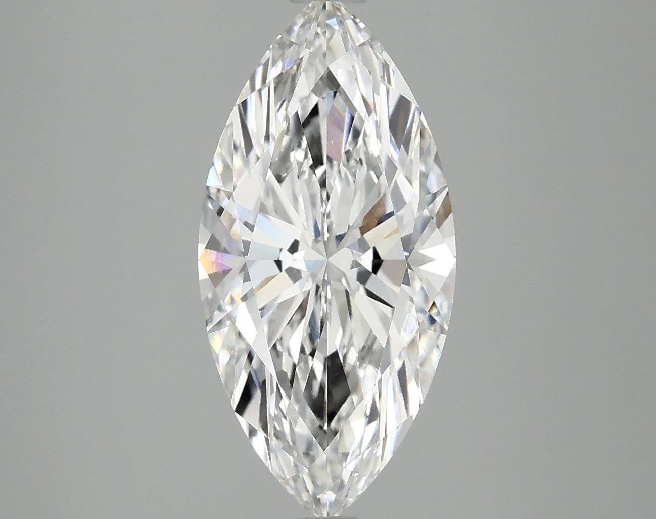 3.05 Carat Marquise Shaped Excellent Cut VVS2 IGI Certified Lab Grown Diamond