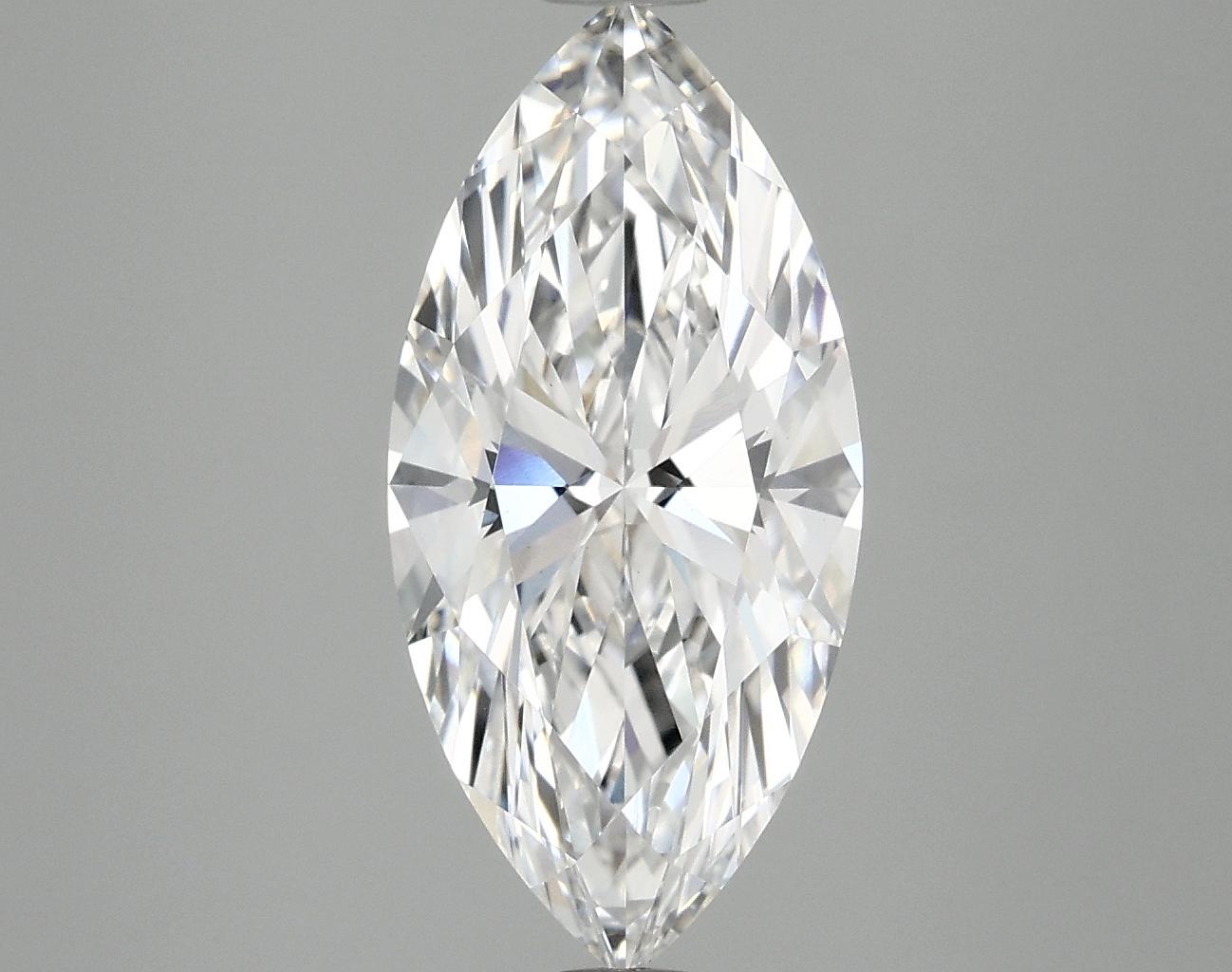3.08 Carat Marquise Shaped Excellent Cut VVS2 IGI Certified Lab Grown Diamond