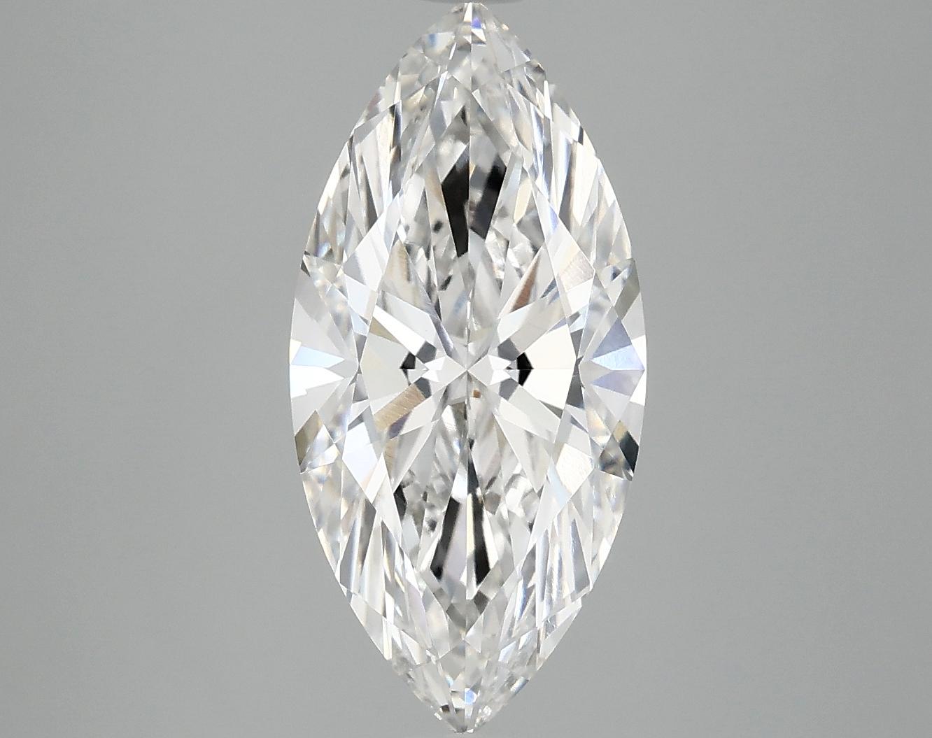 3.07 Carat Marquise Shaped Excellent Cut VVS2 IGI Certified Lab Grown Diamond