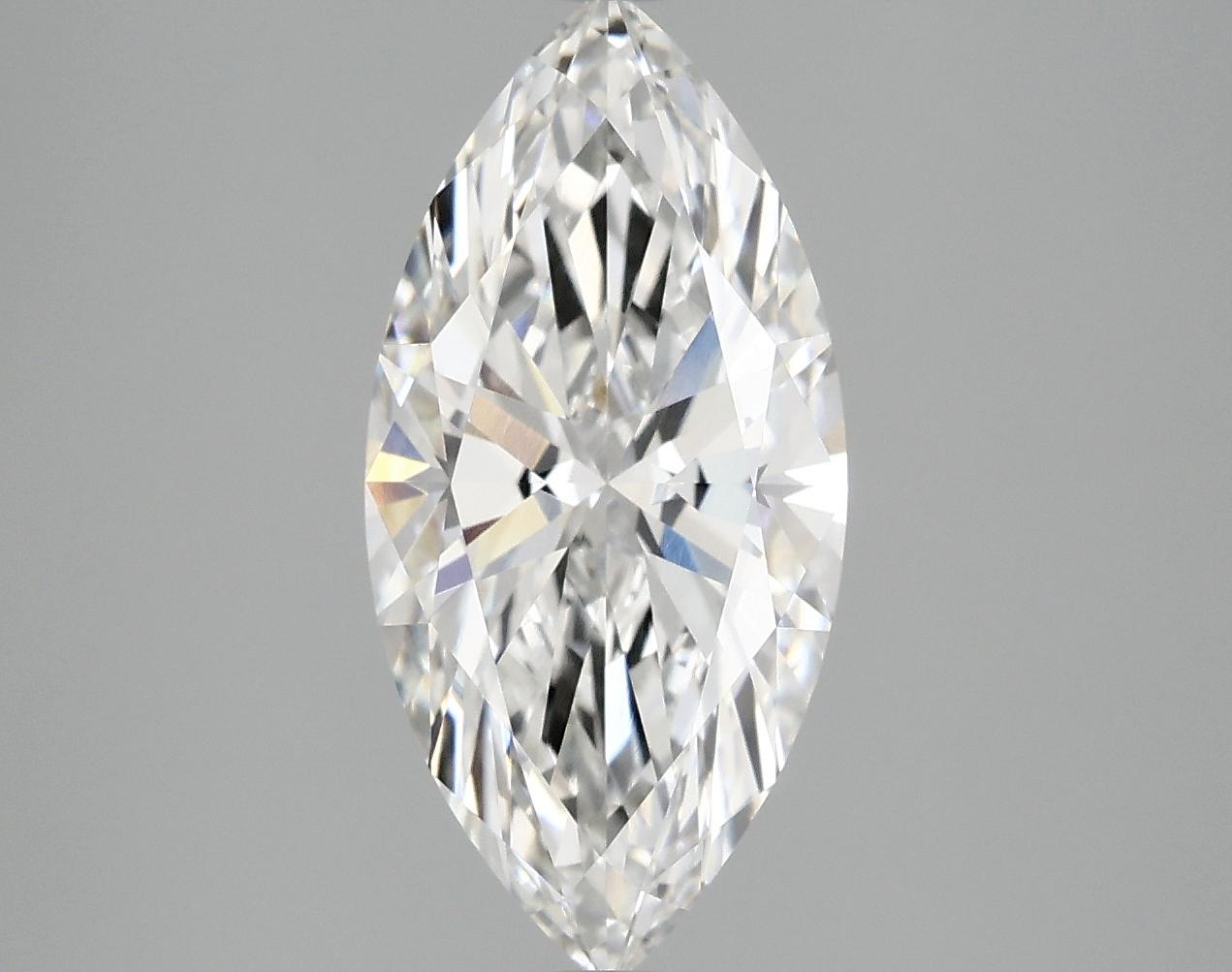 2.38 Carat Marquise Shaped Excellent Cut VVS2 IGI Certified Lab Grown Diamond
