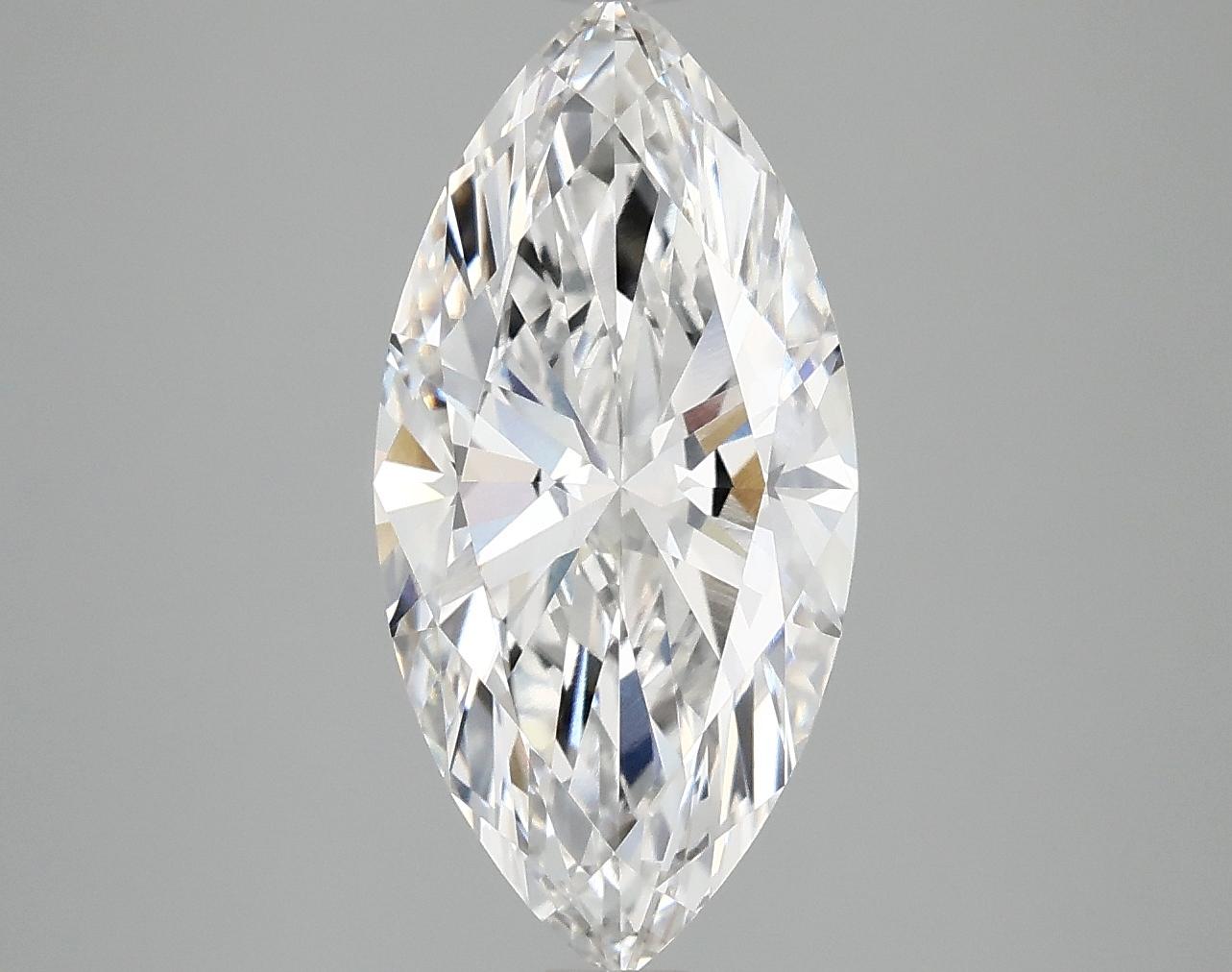 3.06 Carat Marquise Shaped Ideal Cut VVS2 IGI Certified Lab Grown Diamond
