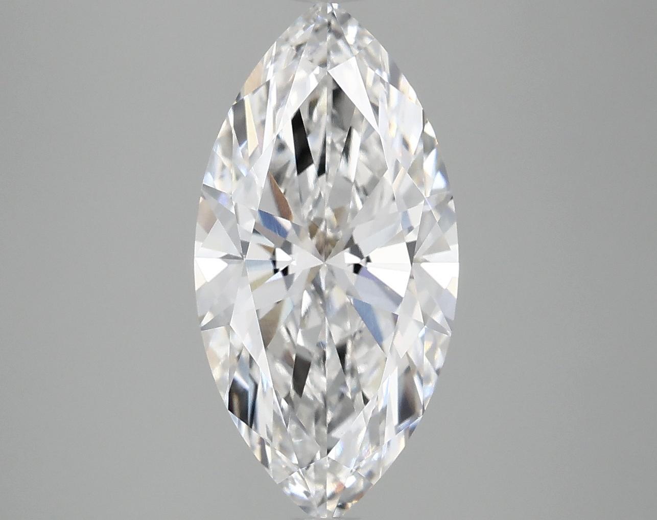 3.03 Carat Marquise Shaped Ideal Cut VVS2 IGI Certified Lab Grown Diamond
