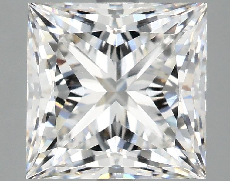 4.19 Carat Princess Shaped Ideal Cut VVS2 IGI Certified Lab Grown Diamond