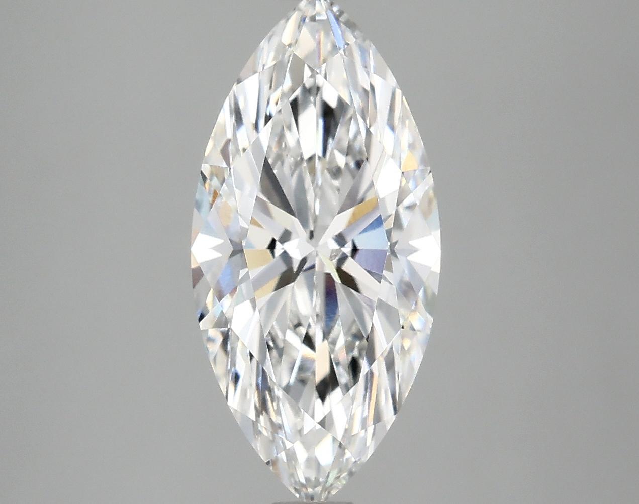 3.07 Carat Marquise Shaped Excellent Cut VVS2 IGI Certified Lab Grown Diamond