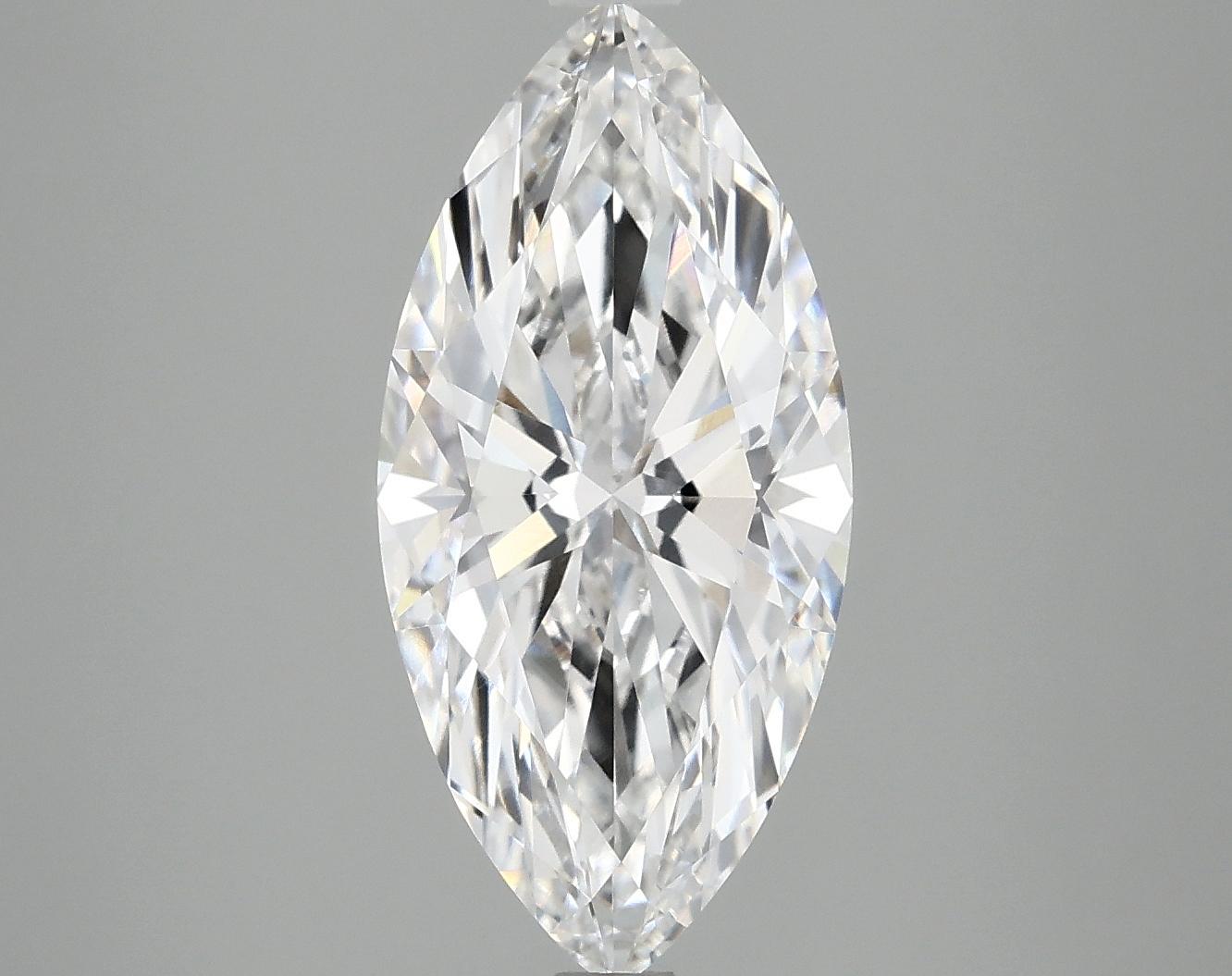 3.1 Carat Marquise Shaped Excellent Cut VVS2 IGI Certified Lab Grown Diamond