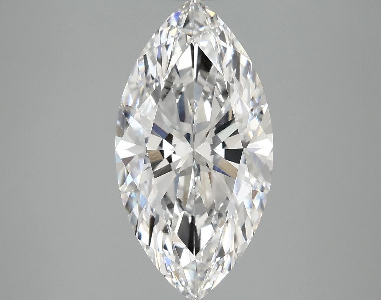 3.07 Carat Marquise Shaped Ideal Cut VVS2 IGI Certified Lab Grown Diamond