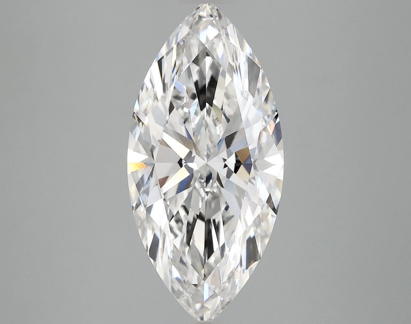 3.06 Carat Marquise Shaped Excellent Cut VVS2 IGI Certified Lab Grown Diamond