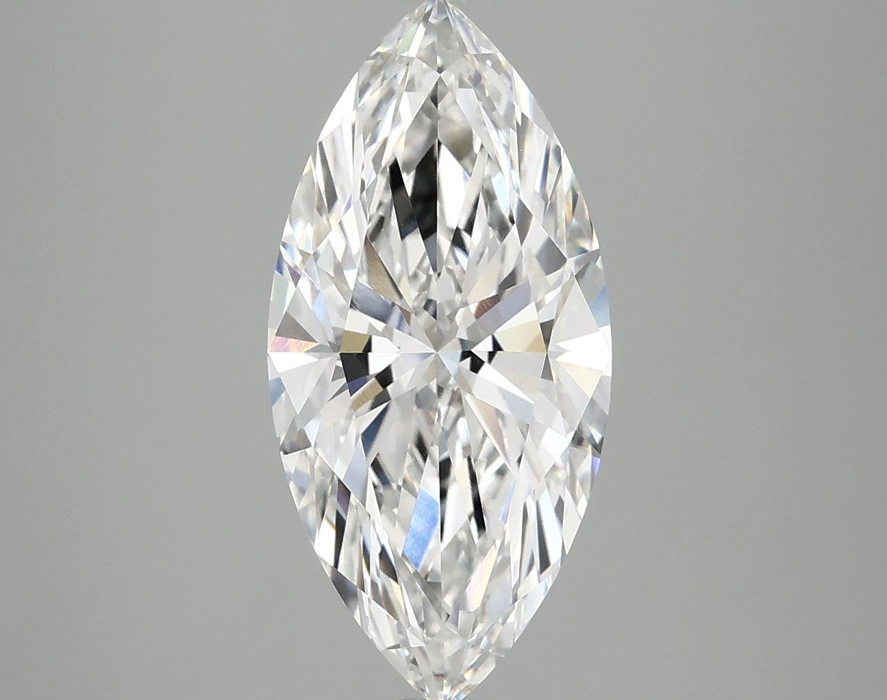3.05 Carat Marquise Shaped Excellent Cut VVS2 IGI Certified Lab Grown Diamond