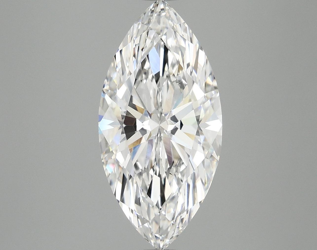 3.08 Carat Marquise Shaped Ideal Cut VVS2 IGI Certified Lab Grown Diamond