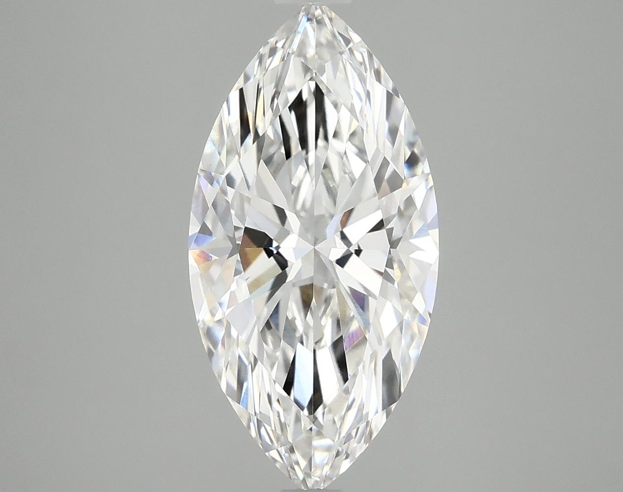 3.08 Carat Marquise Shaped Ideal Cut VVS2 IGI Certified Lab Grown Diamond