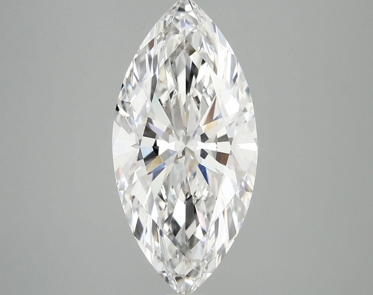 2.97 Carat Marquise Shaped Excellent Cut VVS2 IGI Certified Lab Grown Diamond