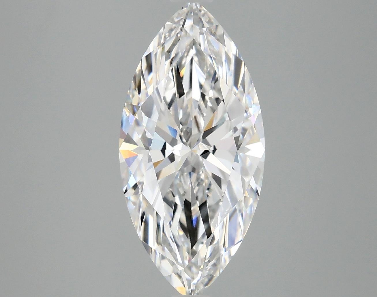 3.08 Carat Marquise Shaped Excellent Cut VVS2 IGI Certified Lab Grown Diamond