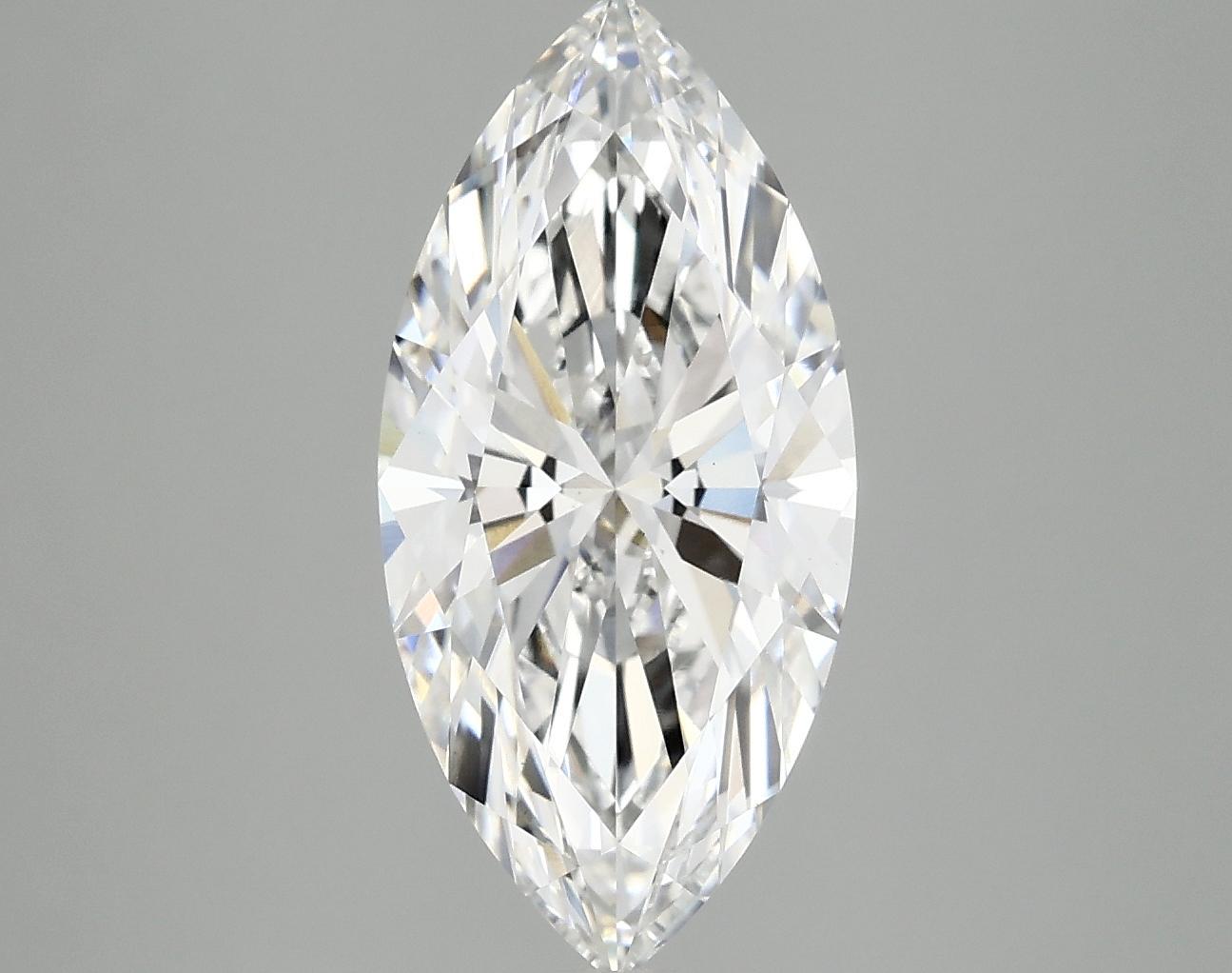 3.09 Carat Marquise Shaped Excellent Cut VVS2 IGI Certified Lab Grown Diamond