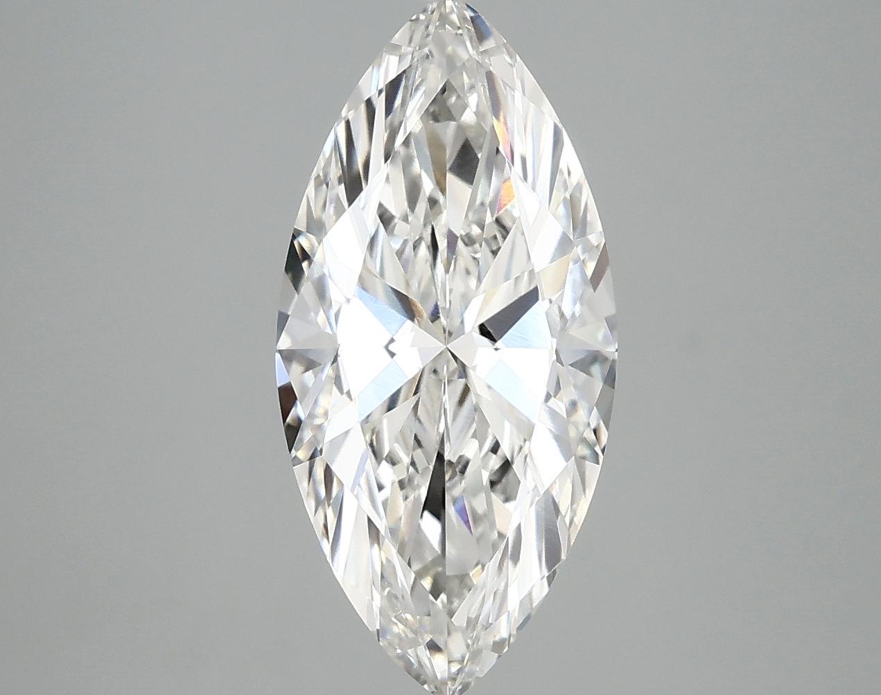 2.78 Carat Marquise Shaped Excellent Cut VVS2 IGI Certified Lab Grown Diamond