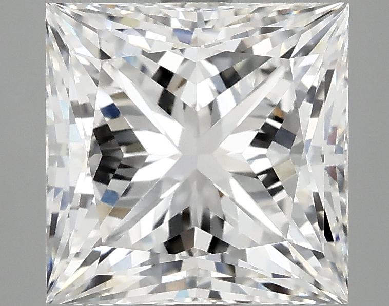 4.14 Carat Princess Shaped Ideal Cut VVS2 IGI Certified Lab Grown Diamond